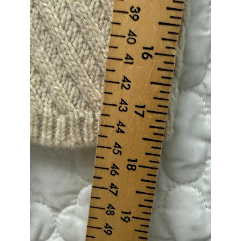 J Jill Cream Ribbed Mock Turtleneck Long Sleeve Sweater Size Small - Picture 8 of 9